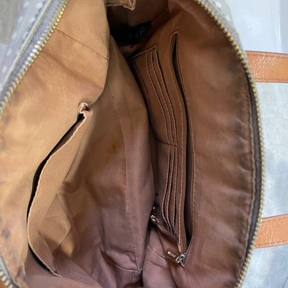 Fossil handbag gray and white dotted canvas - Picture 9 of 12